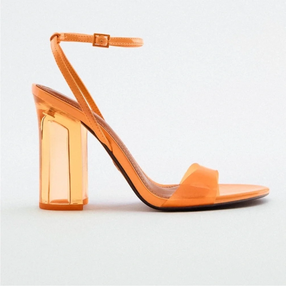 NWOT Zara Methacrylate Sandels - Picture 1 of 5